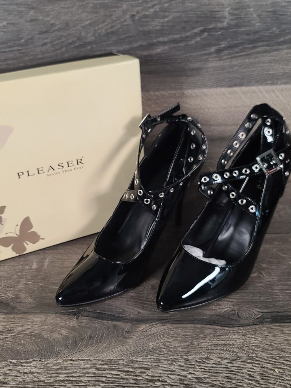 Pleaser Heels Seduce 443 Black Size 16M Pumps With Bags